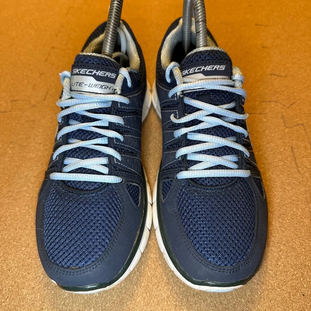 Skechers Synergy Elite Status Navy Blue Sneakers 11963 Womens Size 6.5